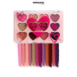 Purer Eyeshadow Palette, Highly Pigmented & Blendable, 12 Colors - Y003