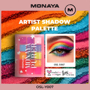 Purer Palette Shadow, Palette Long Lasting, Easy to Blend Natural Colors - 15 color - Y007