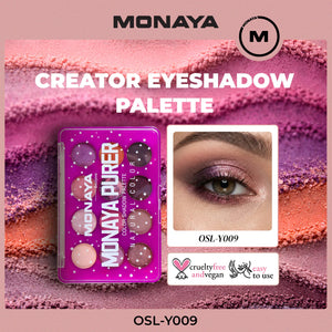 Purer Palette Shadow, Long Lasting, Easy to Blend Natural Colors - 12 color - Y009