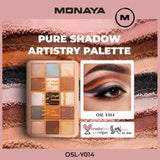 Purer Palette Shadow, Pallet Long Lasting, Easy to Blend Natural Colors - 15 color - Y014