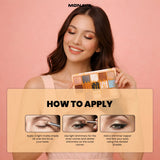 Purer Palette Shadow, Pallet Long Lasting, Easy to Blend Natural Colors - 15 color - Y014