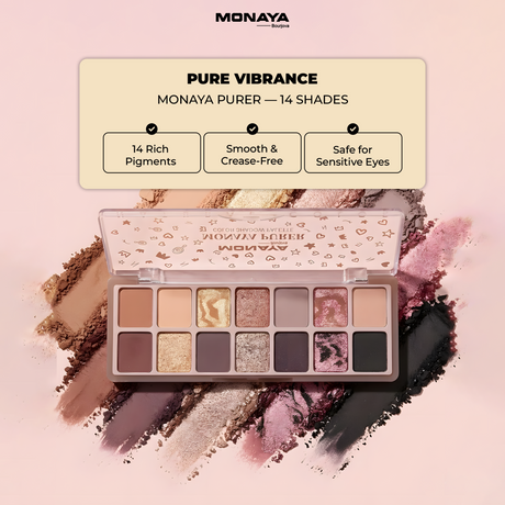 Color Luxe Eyeshadow Set, Highly Pigmented & Long-Lasting  - 14 Shades - Y015