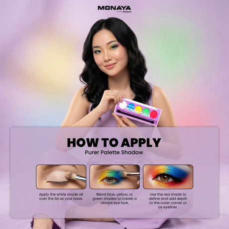 Purer Palette Shadow, Long Lasting,  Blendable Natural Colors - 5 color - Y016