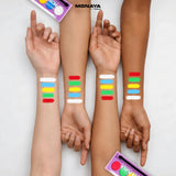 مجموعة ظلال العيون مونايا Y016 بيورير، ألوان طبيعية قابلة للمزج تدوم طويلاً، مجموعة هدايا تجميلية لظلال العيون - 5 ألوان 