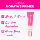 Monaya Hydrating & Blurring Makeup Primer, Clear, 24HR Wear, OSL-Z003