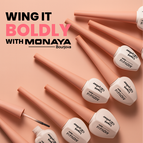 Monaya Precision Liquid Eyeliner, Waterproof & Smudge-Proof, Black, OSL-N007