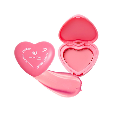 Monaya S003 Silky Cream Liquid Blush, Leaving a Matte Dewy Makeup Look, Easy to Apply and Create a Natural Flush, Long Lasting and Lightweight Cheek Blush Face Makeup