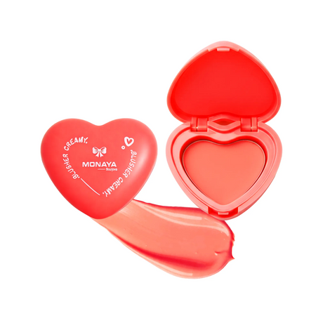 Monaya S003 Silky Cream Liquid Blush, Leaving a Matte Dewy Makeup Look, Easy to Apply and Create a Natural Flush, Long Lasting and Lightweight Cheek Blush Face Makeup