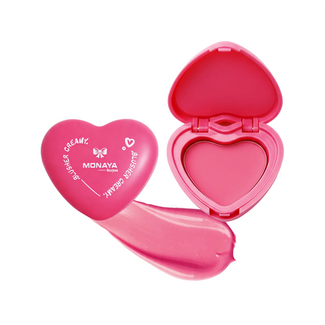 Monaya S003 Silky Cream Liquid Blush, Leaving a Matte Dewy Makeup Look, Easy to Apply and Create a Natural Flush, Long Lasting and Lightweight Cheek Blush Face Makeup