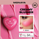 Monaya S003 Silky Cream Liquid Blush, Leaving a Matte Dewy Makeup Look, Easy to Apply and Create a Natural Flush, Long Lasting and Lightweight Cheek Blush Face Makeup