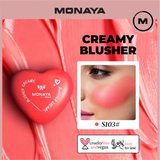 Monaya S003 Silky Cream Liquid Blush, Leaving a Matte Dewy Makeup Look, Easy to Apply and Create a Natural Flush, Long Lasting and Lightweight Cheek Blush Face Makeup