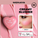 Monaya S003 Silky Cream Liquid Blush, Leaving a Matte Dewy Makeup Look, Easy to Apply and Create a Natural Flush, Long Lasting and Lightweight Cheek Blush Face Makeup