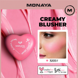 Monaya S003 Silky Cream Liquid Blush, Leaving a Matte Dewy Makeup Look, Easy to Apply and Create a Natural Flush, Long Lasting and Lightweight Cheek Blush Face Makeup