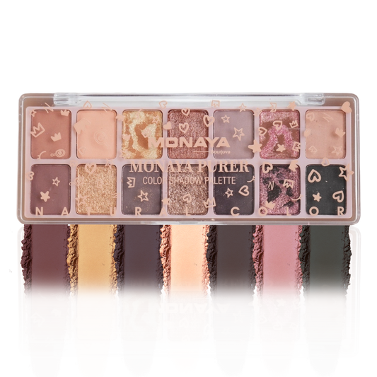 Monaya Bourjova Color Luxe Eyeshadow Set, 14 Shades, OSL-Y015