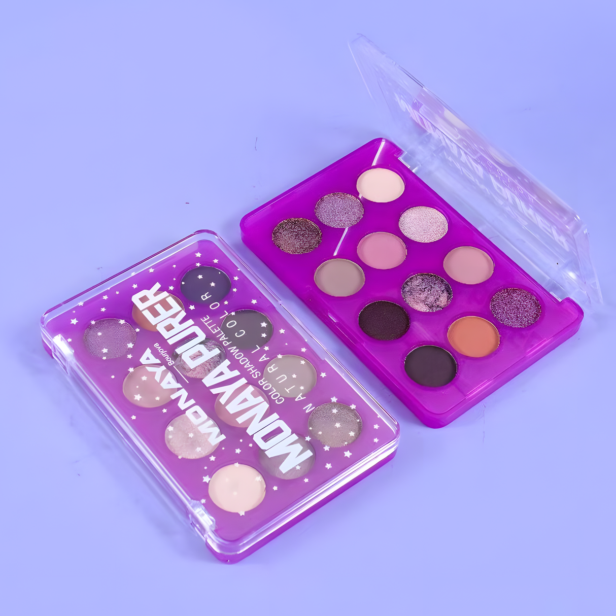 Monaya Y009 Purer Palette Shadow, Long Lasting9 Blendable Natural Colors Make Up Eye Shadows Cosmetics Gift Kit - 12 color